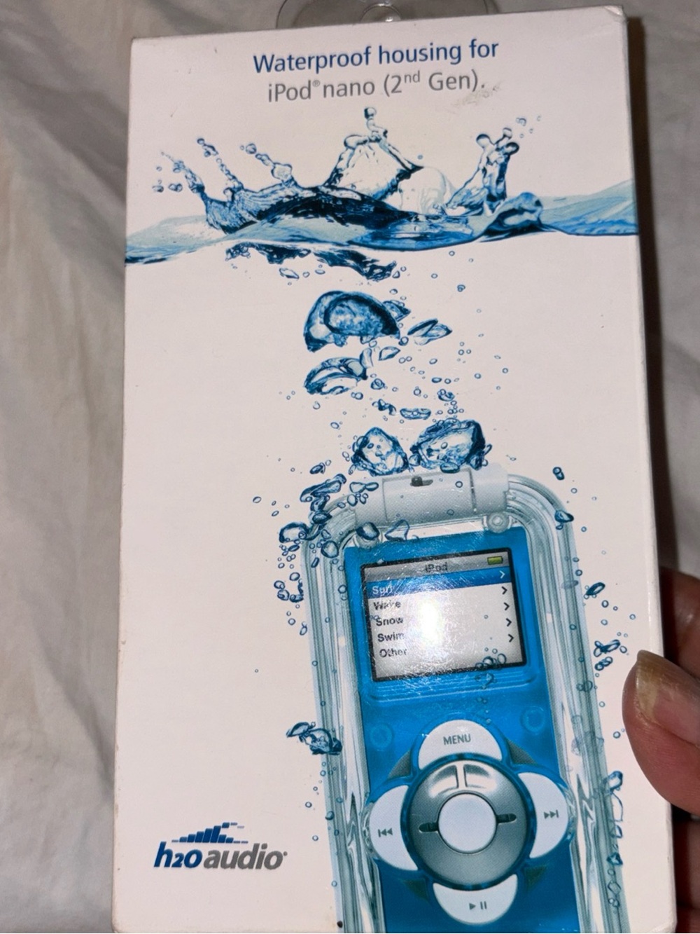 💦 Apple-accessory White and Blue Retail Box with Barcode WATERPROOF 💦
